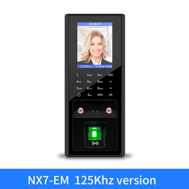 2.8inch 300 Face Recognition 3000 Fingerprint Capacity with 125Khz RFID Card Access Control Time attendance for Door Lock System 2