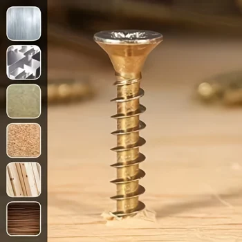 50 Self Tapping Screws in Golden Yellow, Wood Screws, Metal Screws, Suitable for Home Appliance Repair 1