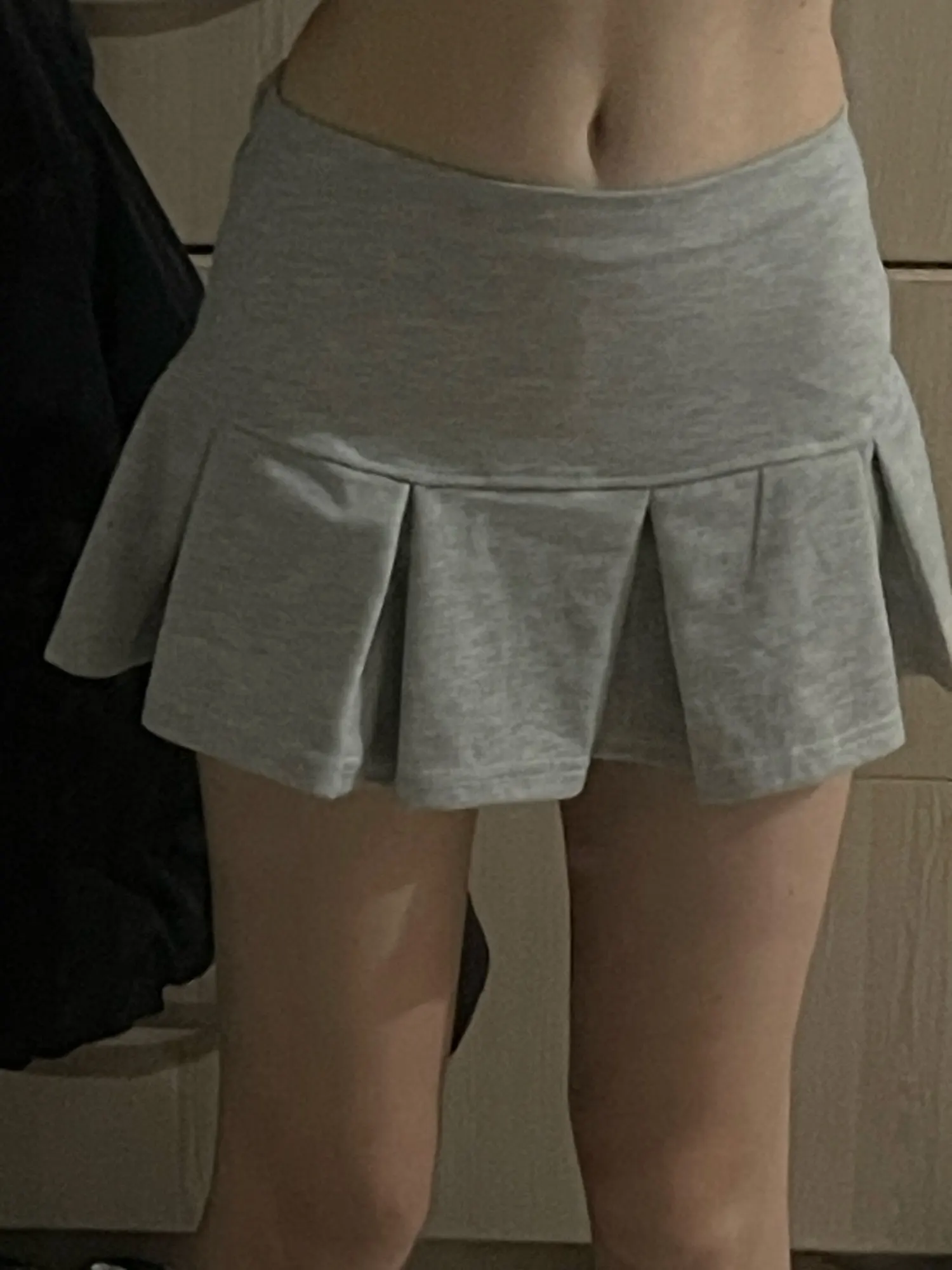 KEYANKETIAN New Women's Terry fabric Low waist Y2K Mini Skirt Wide