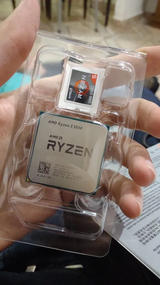 New AMD Ryzen 5 5500 R5 5500 3.6GHz 6-Core 12-Thread CPU Processor 7NM 65W L3=16M 100-000000457 Socket AM4 Origin Box With Fan photo review