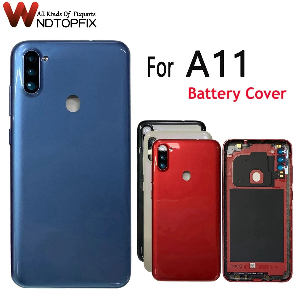 Новинка 6,4, задняя крышка батарейного отсека для Samsung Galaxy A11, запасные части для Samsung A115F A115F/DS, Крышка батарейного отсека