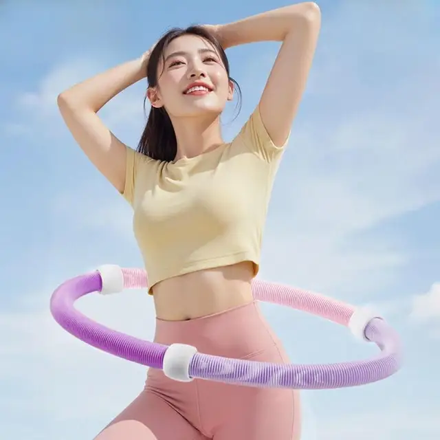 Weighted Fitness Hoop Sports Entertainment Fitness Circle Beginners Abs Abdomen Equipment Accessories for Home Men Women 4