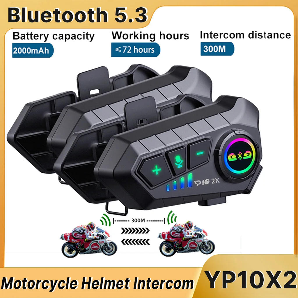 Y10 Motorcycle Helmet Support BT5.0 300M Wireless