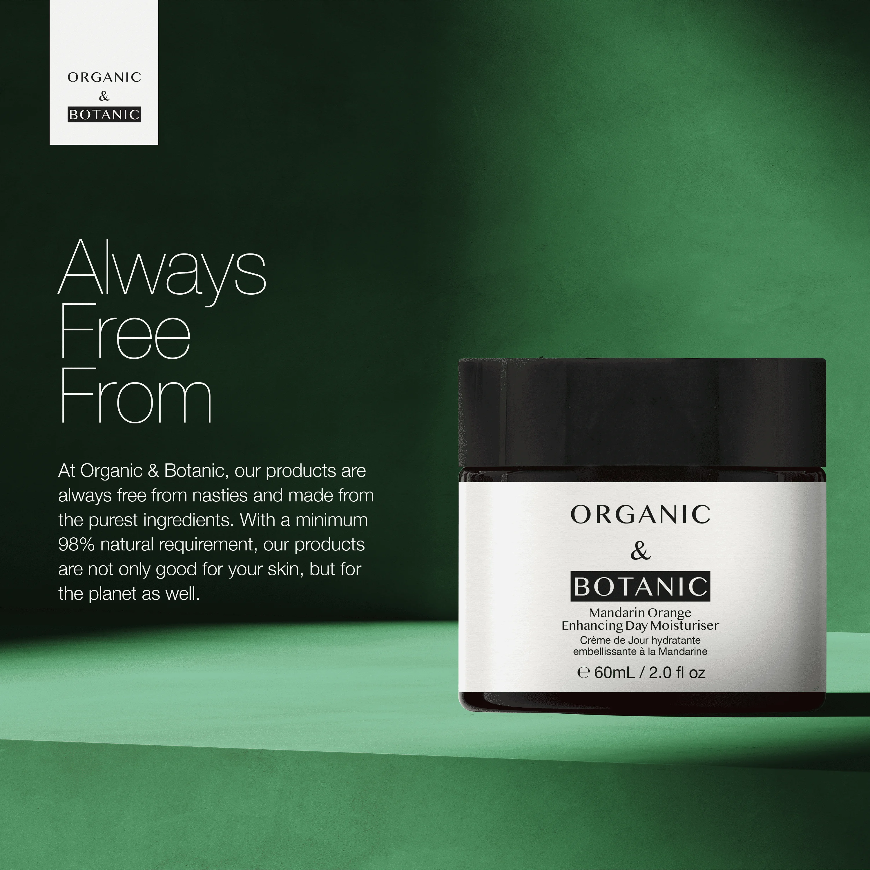 Organic & Botanic Mandarin Orange Day Moisturiser with Vitamin C & Sea Buckthorn 60ml Lightweight Hydration