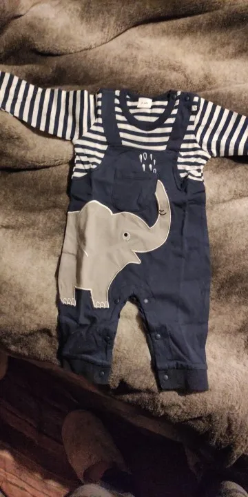 Striped Elephant Romper photo review