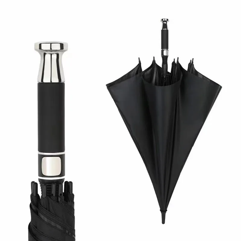 For Rolls-Royce Bentley Tesla Luxury Cars Gift Advertising Umbrella Vinyl Sun Protection Long Handle Golf Car Umbrella