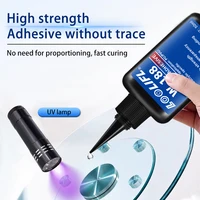 Crystal Clear Hard UV Resin Upgraded Formula Ultraviolet Fast Curing for Jewelry Making Craft Decoration, Hard Transparent Glue 1