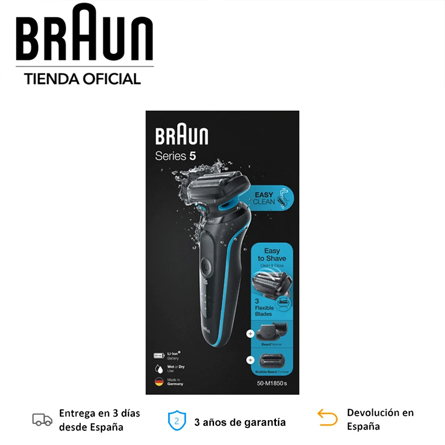 Braun 5 Series 50 M1850s, Beard Trimmer, Electric Shaver for Men, Shaving  Machine, Hair Clippers Men, Body Trimmer, Dry and Wet Use|Electric Shavers|  - AliExpress