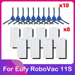 Enhanced Robot Vacuum Replacement Accessory Kit with Main Roller, Side Brush, Pre-Filter, and HEPA Strainer (Set 4)