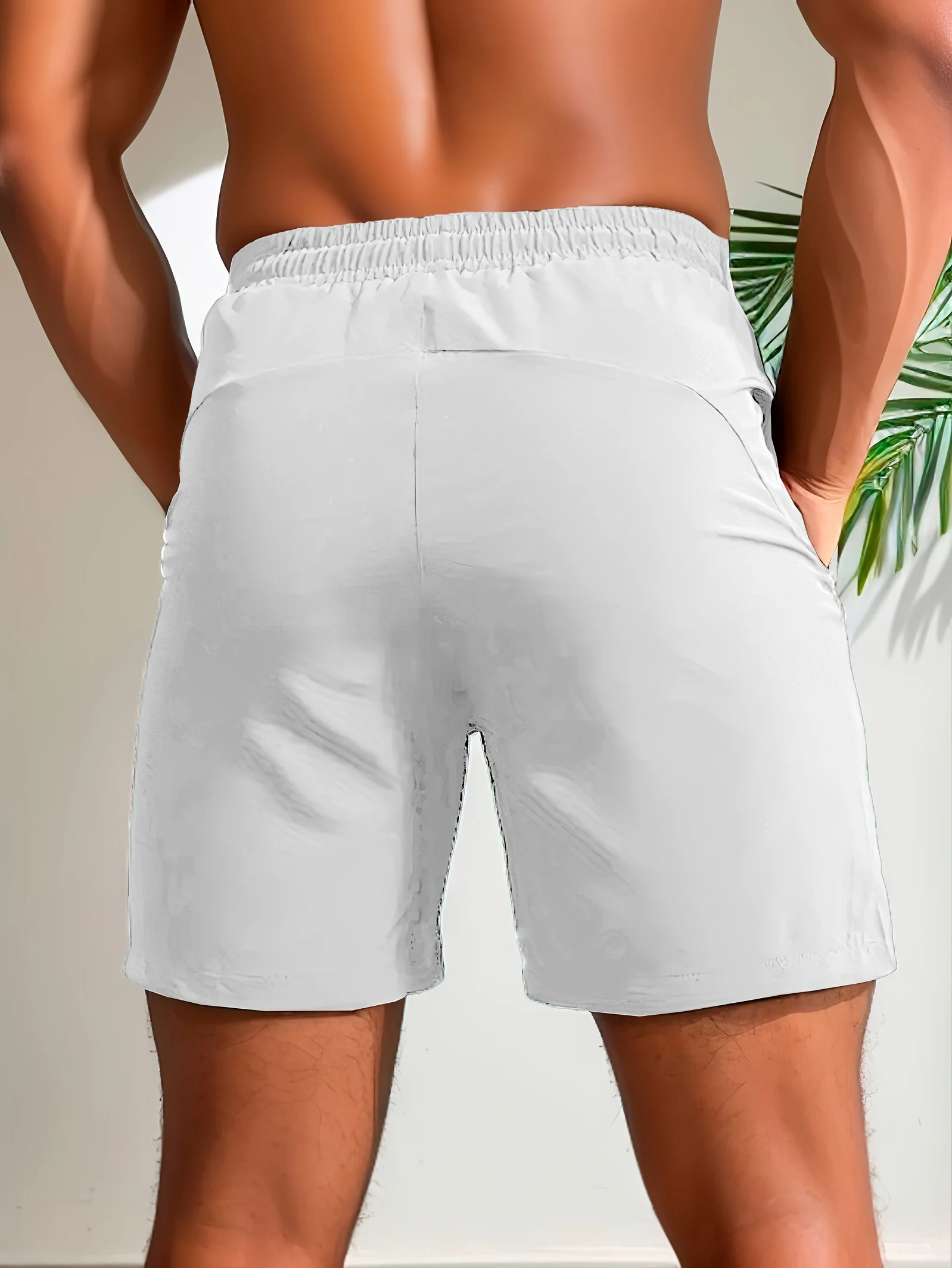 Men's Shorts Three-Piece Set, Sports, Fitness, Swimming, Zipper Pockets, Quick-Drying, Casual, Breathable, Drawstring Shorts, Suitable for Summer Outdoor Sports, Fitness Training, Home Leisure, Beach Vacation 6
