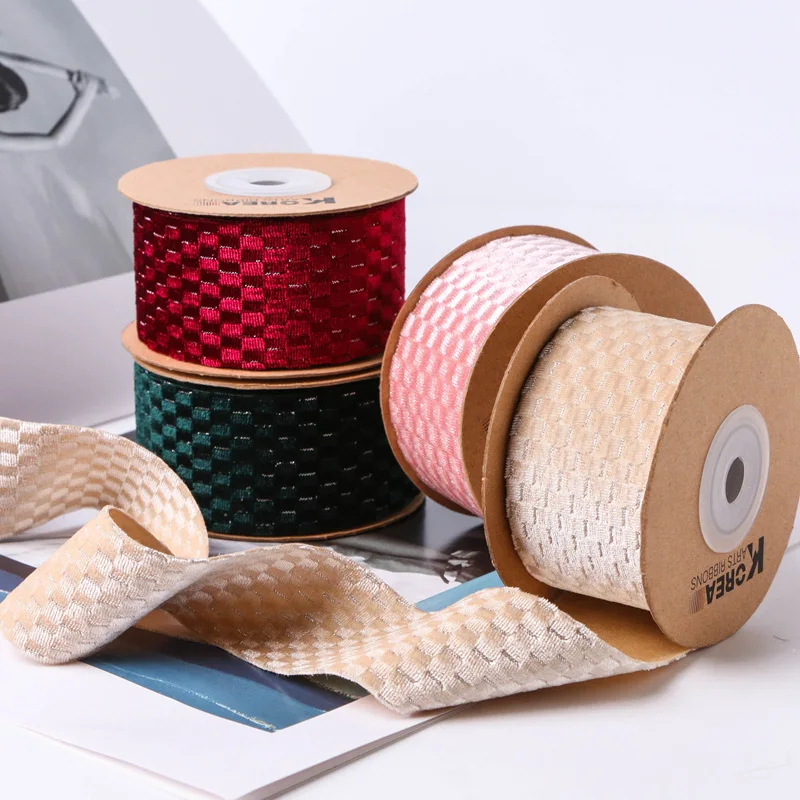 9-10 Yards 25MM 38mm Silver Flocking Concave Convex Ribbon 1007R06 DIY ...
