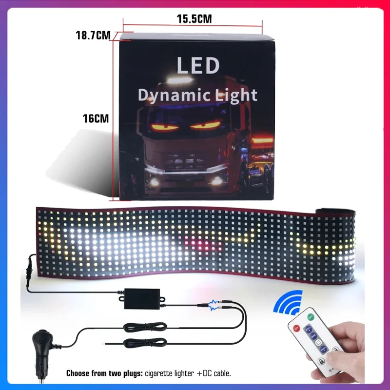 DIY Programmable LED Matrix Pixel Panel Flexible Night Light for Car Store Hotel Bar Truck Eye Bluetooth APP Control