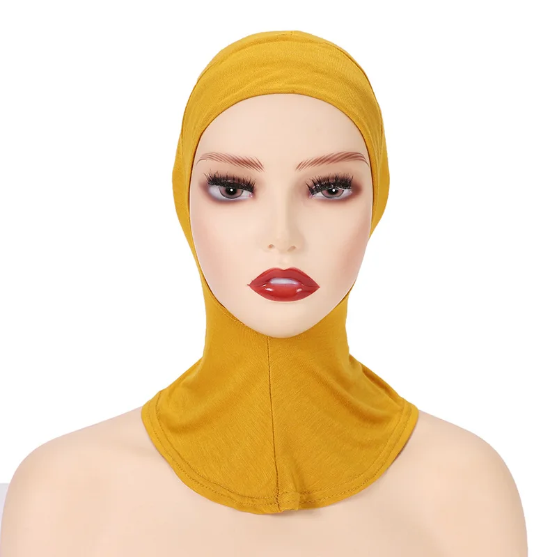 BESTOYARD Frauen Einstellbare Muslim Hijab Neck Cover Schal Haube Innere  Hijab Cap Full Cover Bone Lady Islamische Muslimische Kopfbedeckung (35x24  cm, Schwarz) : : Fashion