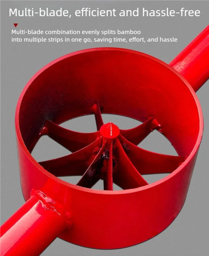 Divisor Manual De Bambú - 33 Cm, 4 Cuchillas, Fácil De Usar Para Partir Madera O Bambú En Tiras, Portátil