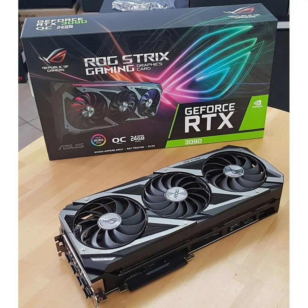 Asus rog Strix geforce rtx 3090 oc 24gddr6xグラフィックカード