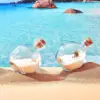 Spherical Glass Bottles with Cork  Round Potion Bottles Clear  Decor Decorative Glass Sphere Jar for Sand Costume Props 4