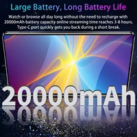Tablette 14 cœurs 10,36 pouces 16 Go 1 To 2026 Global Nouvelle tablette Android 13 4K HD 5G WIFI Bluetooth WPS 20000mAh 7