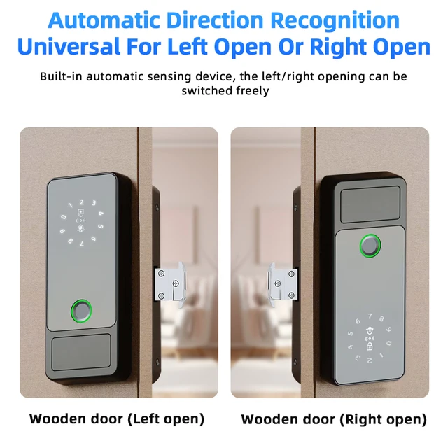 RAYKUBE G18 Tuya Bluetooth Smart Door Lock Fingerprint Electronic Digital Lock APP/IC Card/Password Unlock For Steel/Wooden Door 2
