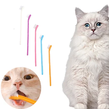 Vet Recommended Dog Toothbrush - Micro Head Teeth Cleaning Tool for Small Mouth Dogs Cats, 360° Gum Care Pet Dental Kit 1