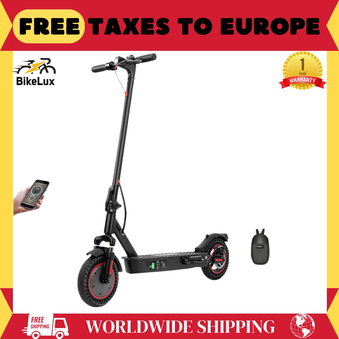 Iscooter I9Max Scooter Elettrico Scooter Elettrico Per Adulti Monopattino Elettrico E-Scooter 30-40 Km 10 "Pneumatici Pieghevole 500W Scooter