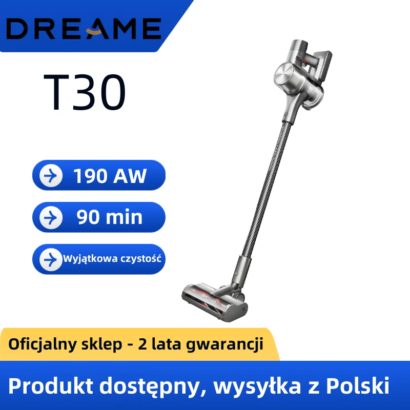 Odkurzacz pionowy Dreame T30 z Polski za $206.71 / ~811zł