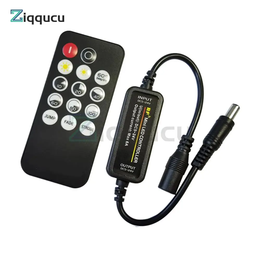 Mini RF Dimmer Controller 14 Keys DC5V 12V 24V Dimmer Switch Brightness ...