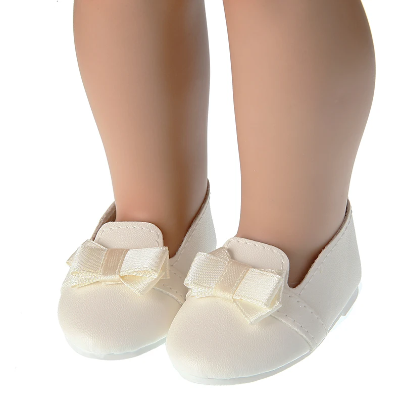 18 Inch Doll Shoes PU Leather for 43cm Reborn Doll
