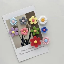 Vibrant Oval Flower Magnets - 10-Piece Set (10pcs)