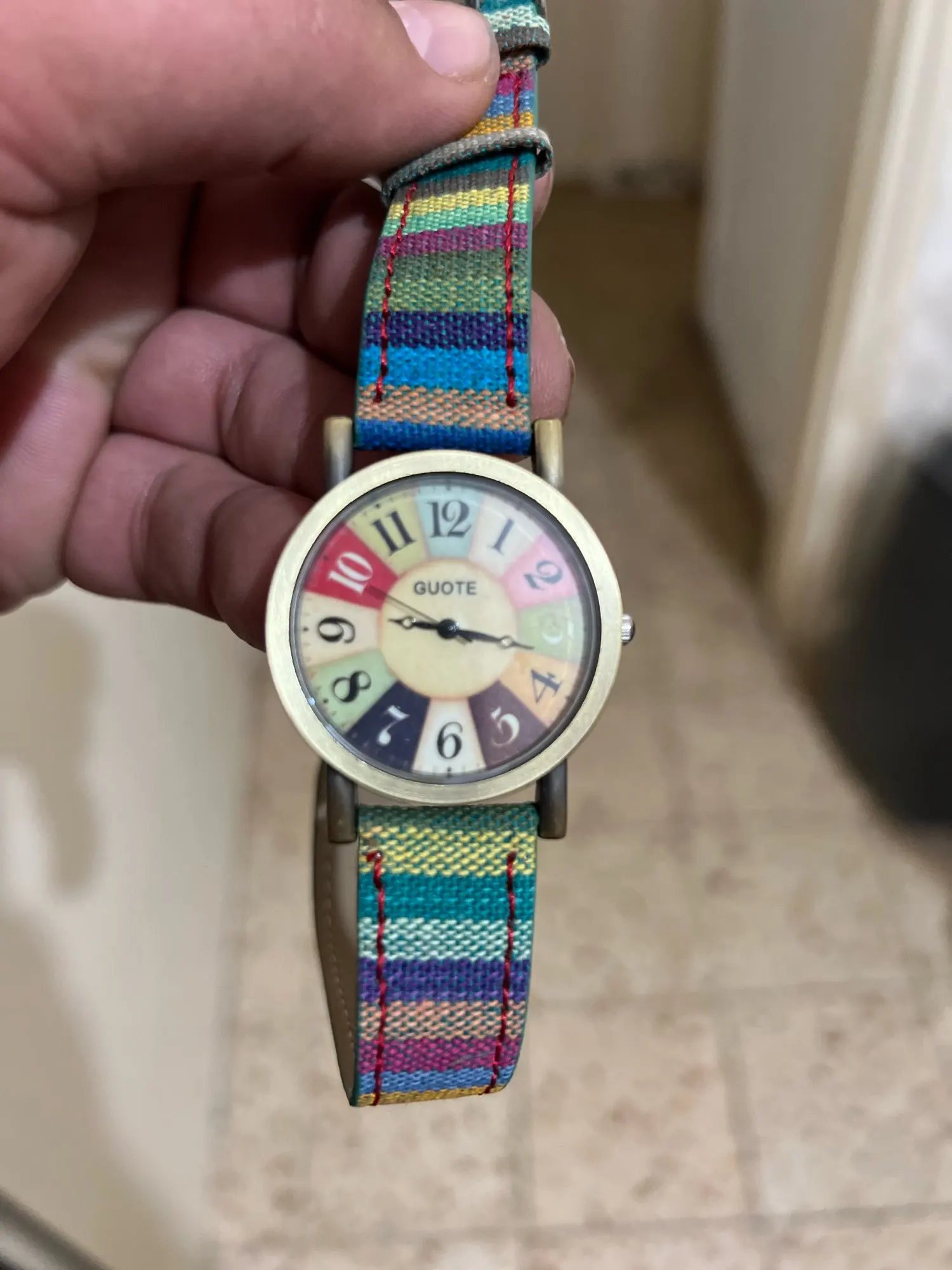 multicolored rainbow pattern watch photo review