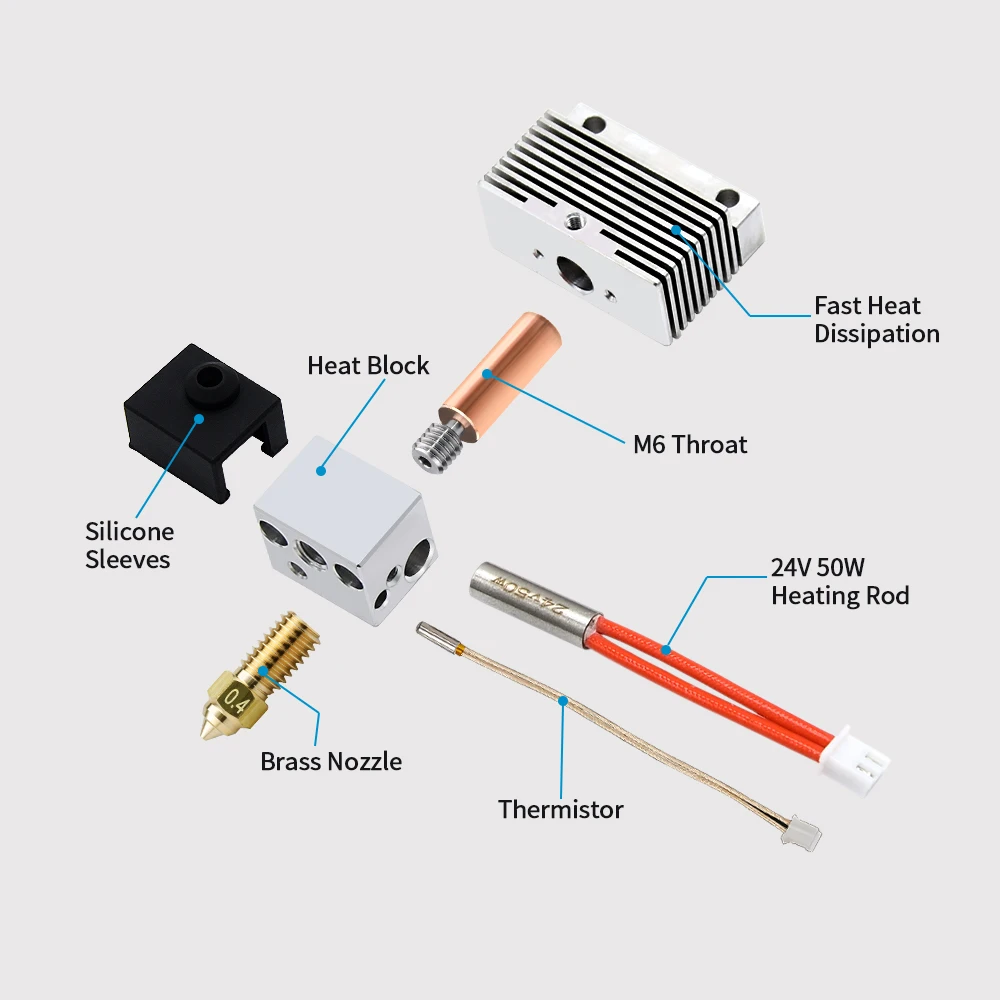 Nyxlab Elegoo Neptune 4 4Pro Full Hotend Heating rod thermistor