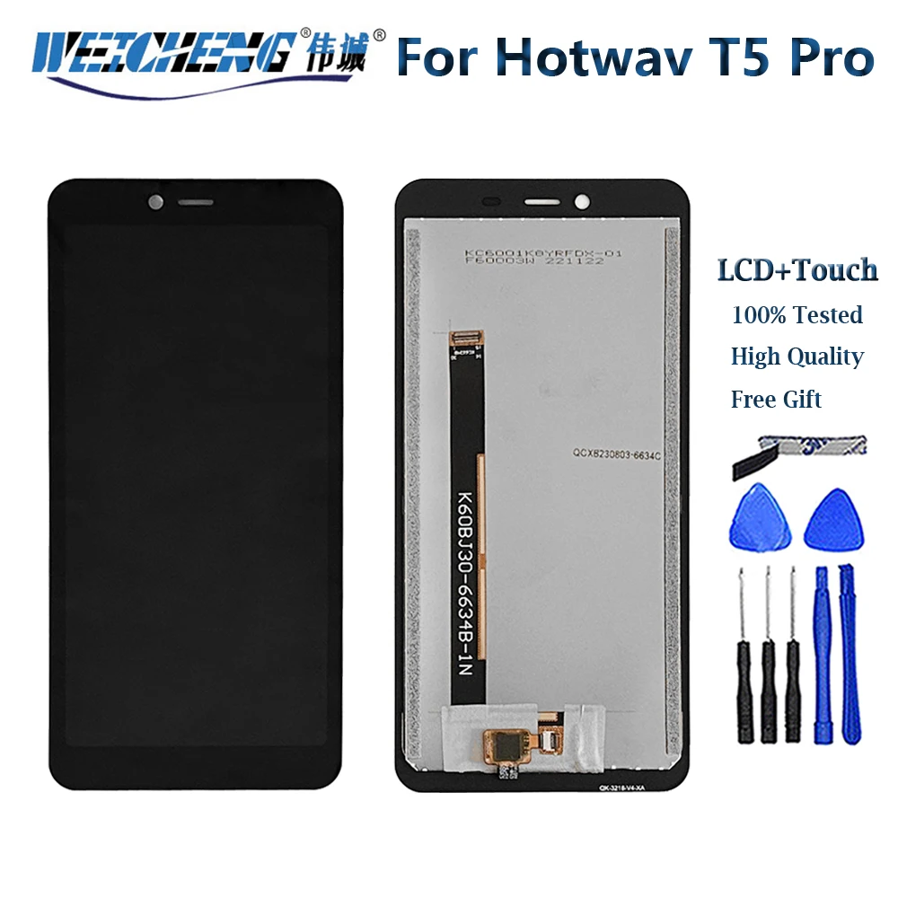 

Оригинальные запасные части для Hotwav T5 Pro T5 MAX ЖК-дисплей + Ремонт экрана кодирующий преобразователь сенсорного экрана в сборе T5Pro