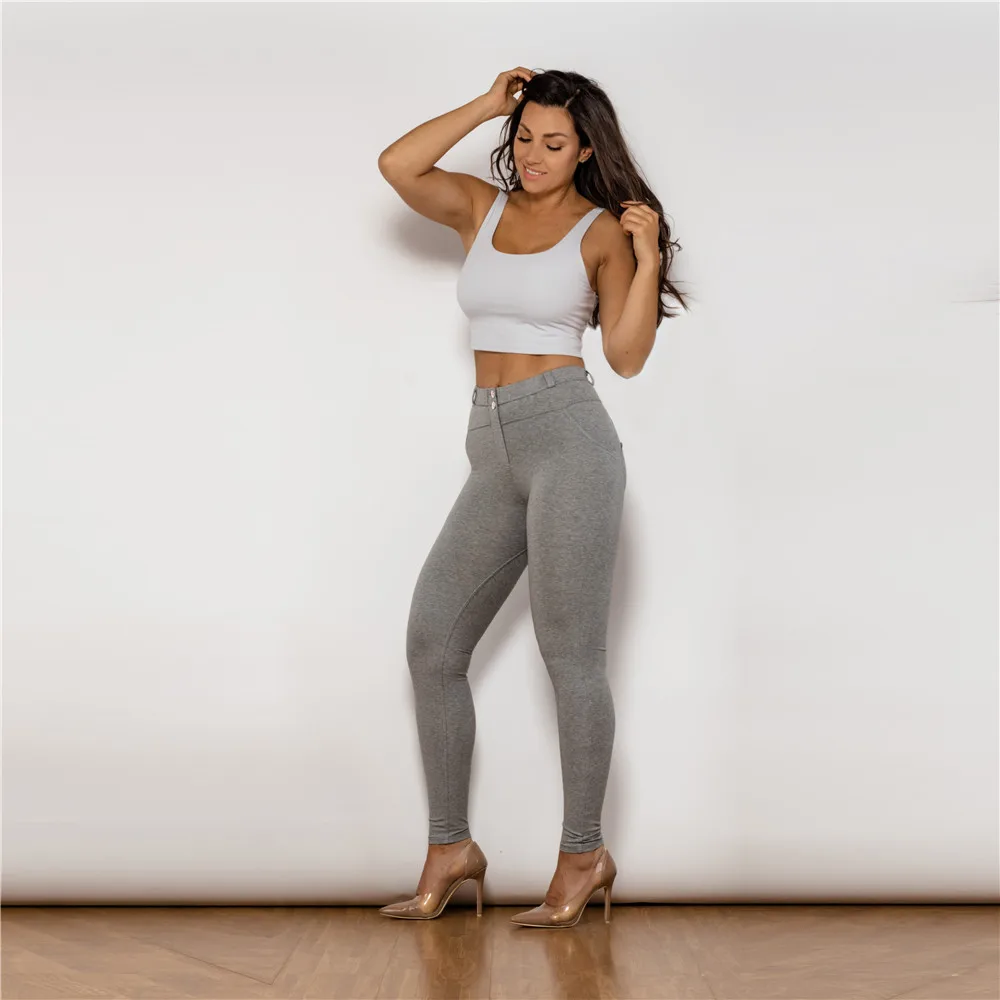 Shascullfites Women Grey Gym Leggings 