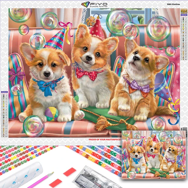 Dog 5D Diamond Painting Kit Cute Dog Diamond Embroidery Painting Animal Dog  Full Diamond Mosaic DIY Rhinestone Home Decor Gift - AliExpress