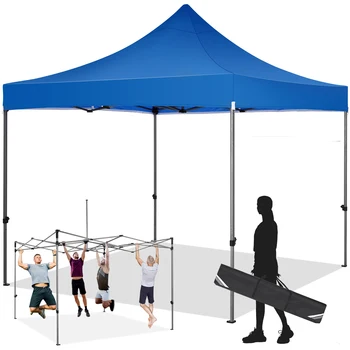 Gazebo pieghevole per tenda pop-up da 3x3 m senza parete laterale Tenda per feste all'aperto commerciale Gazebo per matrimoni impermeabile con borsa con manico 1