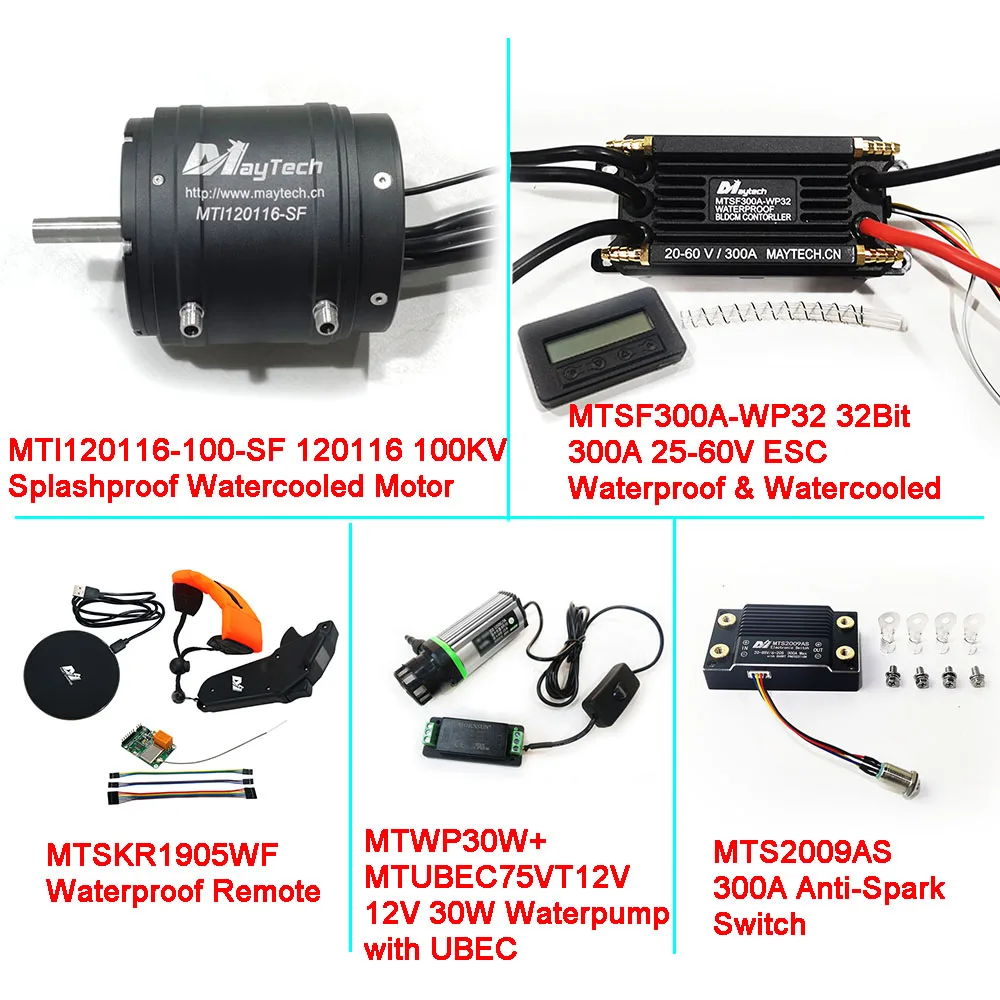 

Electric Surfboard Marine Boat Kit 120116 100KV 200KV Motor + 300A 32bit ESC + 1905WF Remote + 300A Switch + Waterpump