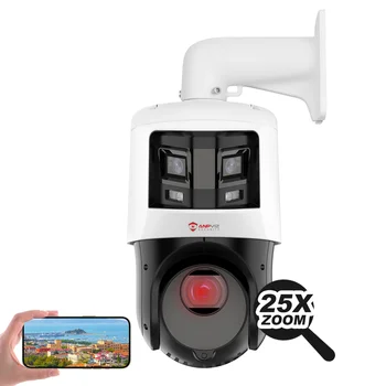 Anpviz OEM DS-2SE4C425MWG-E/26F0 TandemVu 2-in-1 4MP 25X Zoom PoE PTZ 8MP Doppia lente Smart Color Visione notturna Telecamera IP panoramica
