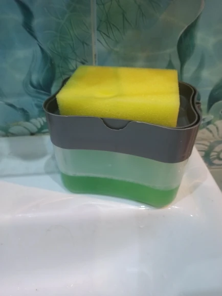 Liquid Soap Dispenser & Sponge Holder photo review