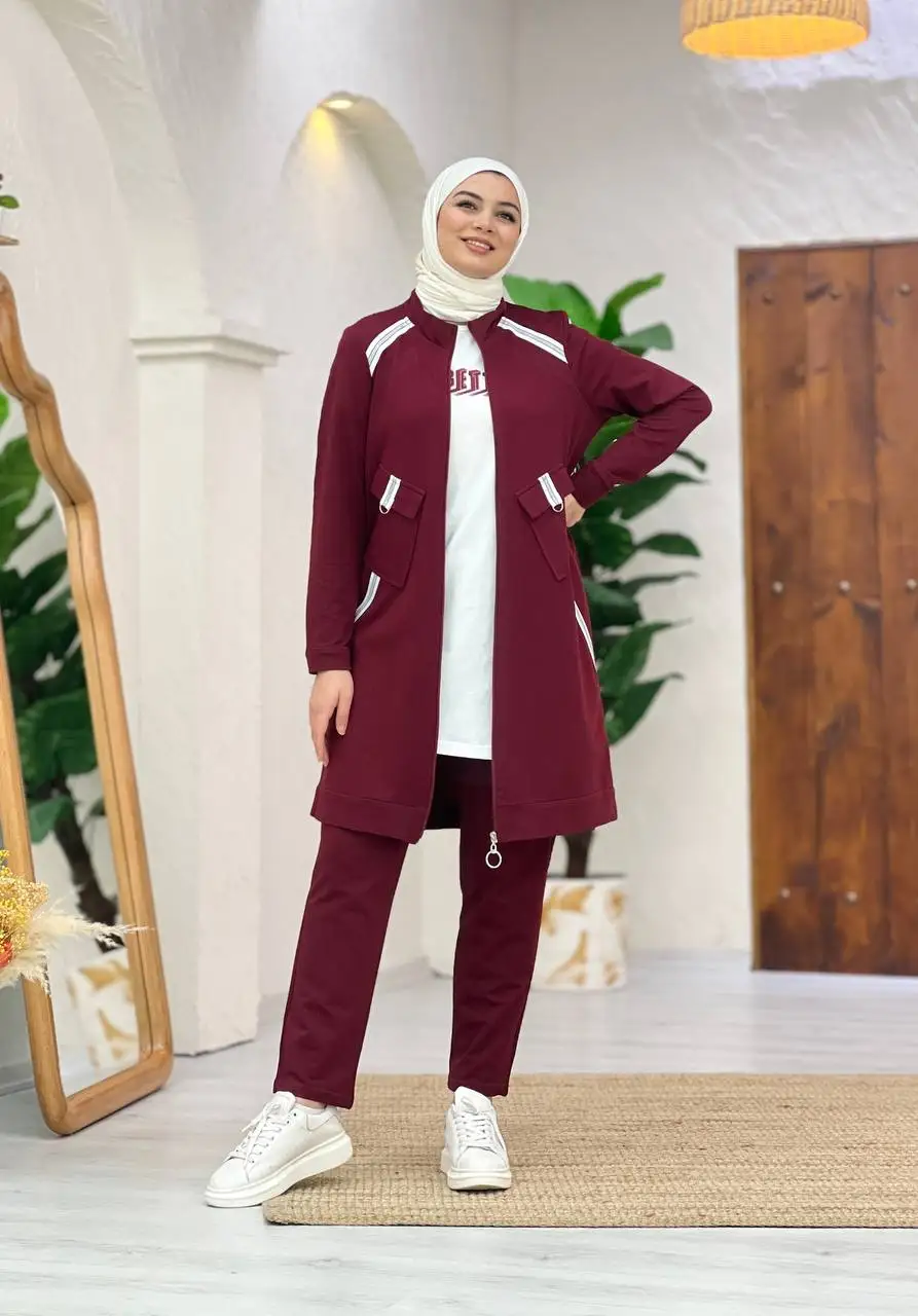 

Anne 3 Piece Set Modest Fashion Tracksuit Islamic Women Wear Activewear Hijab Abaya Tunic Turkish Dresses