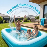 Piscine gonflable familiale en promotion, piscine hors sol pour jardin, piscine pour adultes facile à installer et personnalisable 3