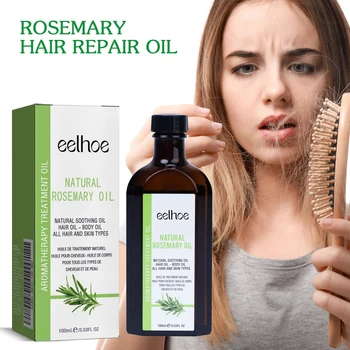 100ml Eelhoe Rosemary Hair Care Essential Oil Prevent Frizzy Hair Smooth Fragrant Repair Perm Dye Hair Care Essential Oils