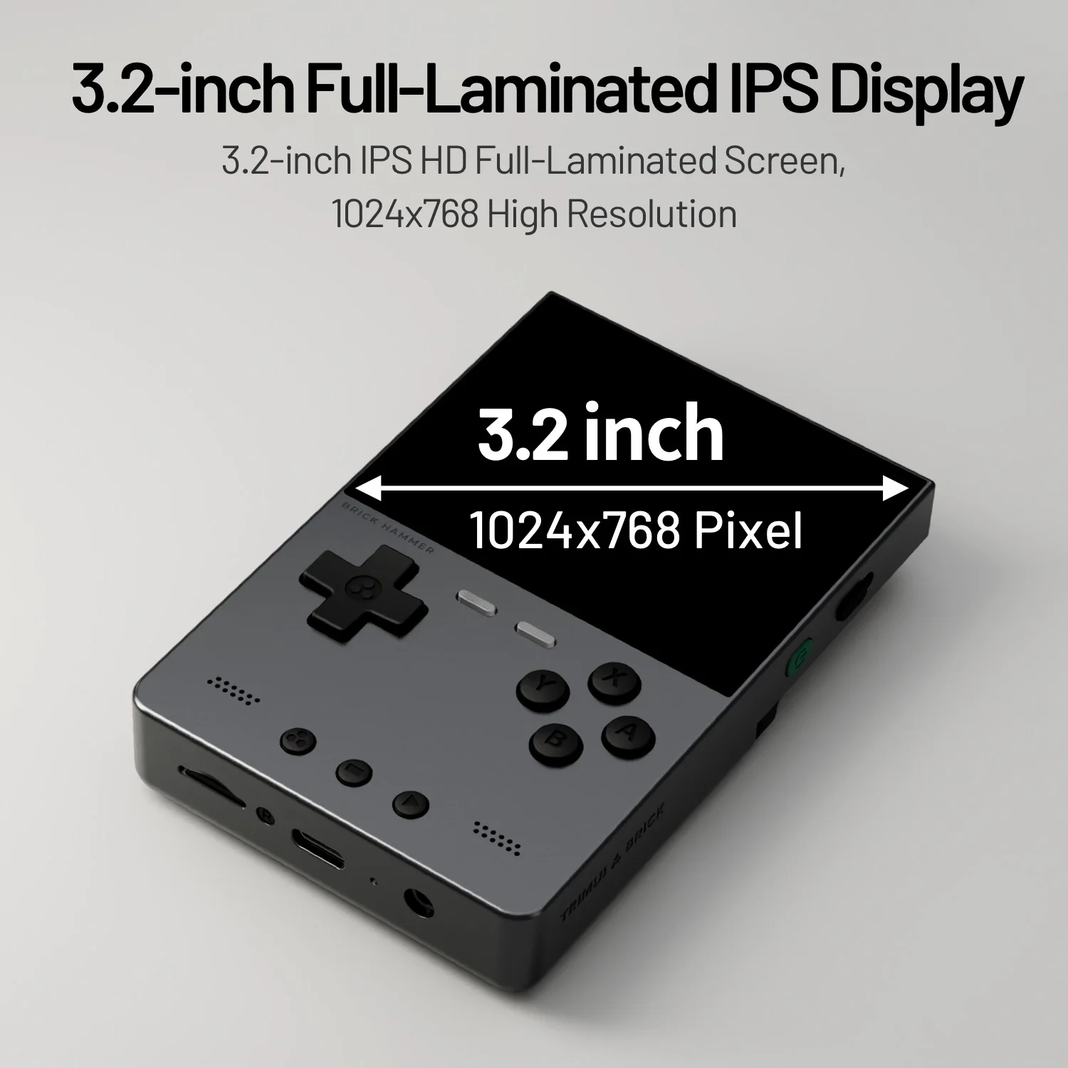 Trimui Brick Hammer Handheld Game Console With Metal Body Linux System_voghion.com