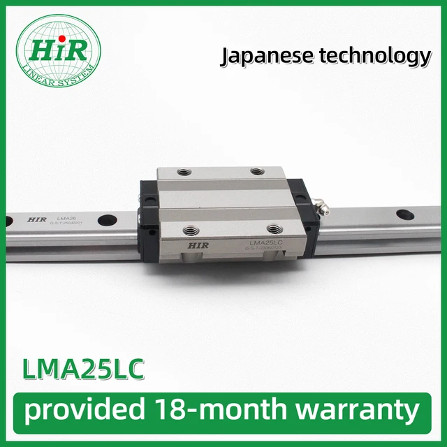 รางลูกปืนแบบเส้นตรง HIR Japan Low Friction Ball Linear Guide Rail รุ่น LMA25LC ความแม่นยำสูง สำหรับเครื่องจักรงานไม้แบบอัตโนมัติ 1
