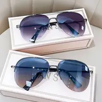 Lunettes De Soleil dégradées De mode pour hommes lunettes De Soleil pilote à grande monture Design Anti-reflet Lunette De Soleil Homme UV400 (sans boîte) 1