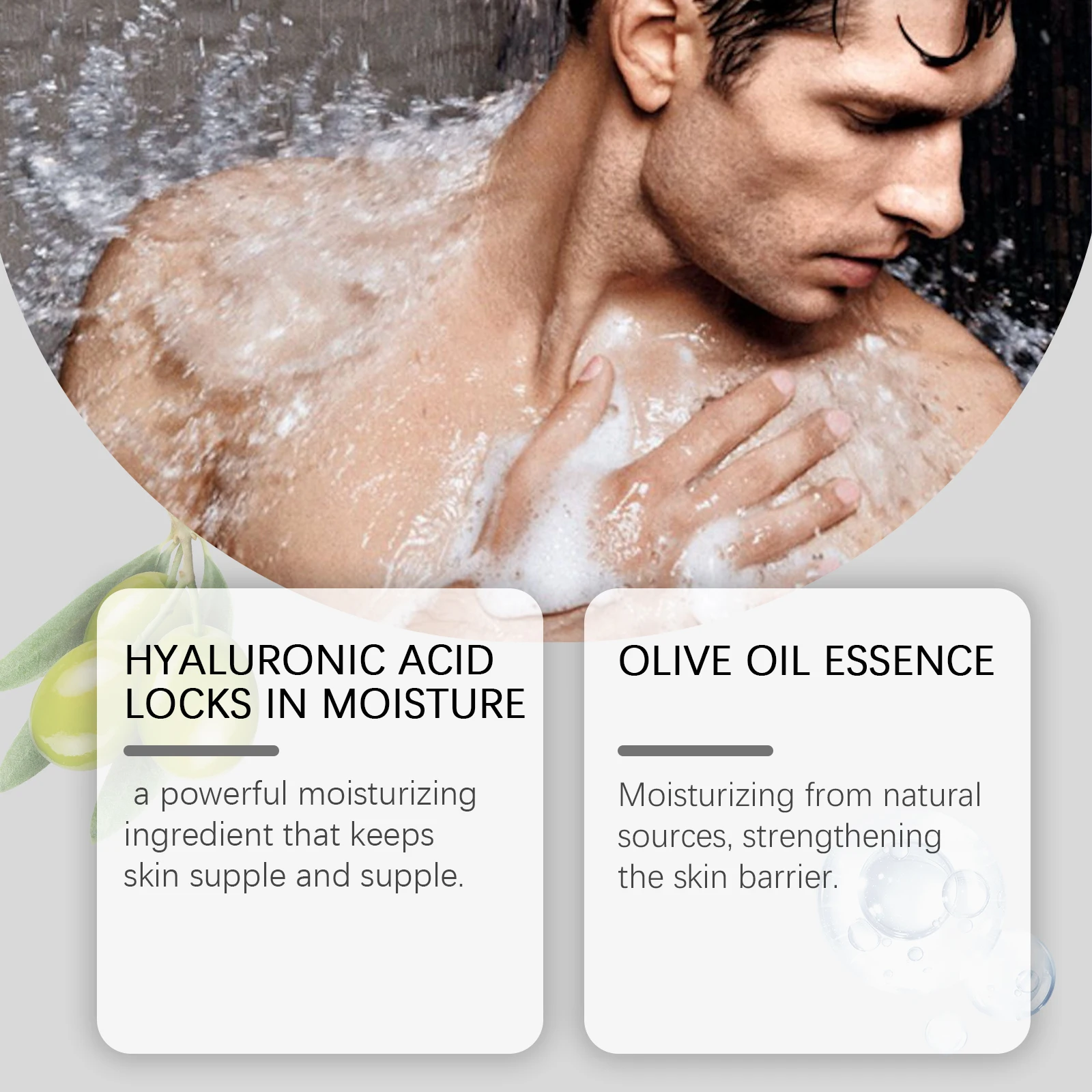 Gel doccia per uomo detergente delicato esfoliante idratante detergente per il corpo schiarente per la pelle ridurre i pori fragranza schiuma lozione da bagno 3