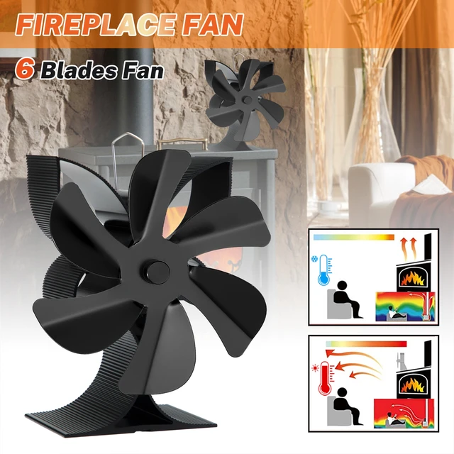 New 6-Blade Heat Powered Stove Fan Quiet Environmental Fireplace Fan Heater  Tool Home Patio Efficient Heat - AliExpress