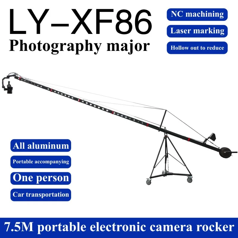 Jianmei Ebay Gru Per Fotocamera Di Vendita Calda Jimmy Jib Pacchetto Gru A Bandiera Per Fotocamera Da 7 Metri Con Testa Pan E Tilt A 2 Assi Per La Pro