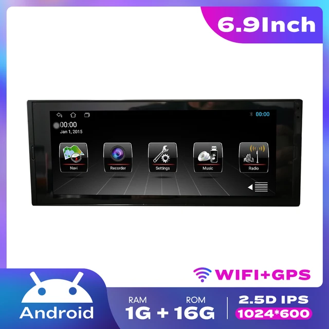 1 Din Android 10.0 Universal Auto Radio 6.9 Inch Touch Screen Multimedia  Player Car Stereo Video Gps Navigation Ips Screen Dvd