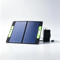 Panneau solaire monocristallin pliable ETFE 60W, module solaire étanche, générateur solaire portable pour station d'alimentation, camping, jardin, camping-car, caravane, bateau, charge de batterie 12V 5