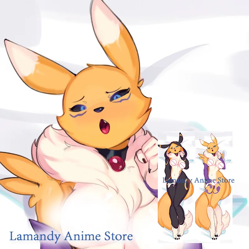 

Dakimakura Renamon Digimon Anime Double Sided Print Pillowcase Life Size Body Pillow Cover