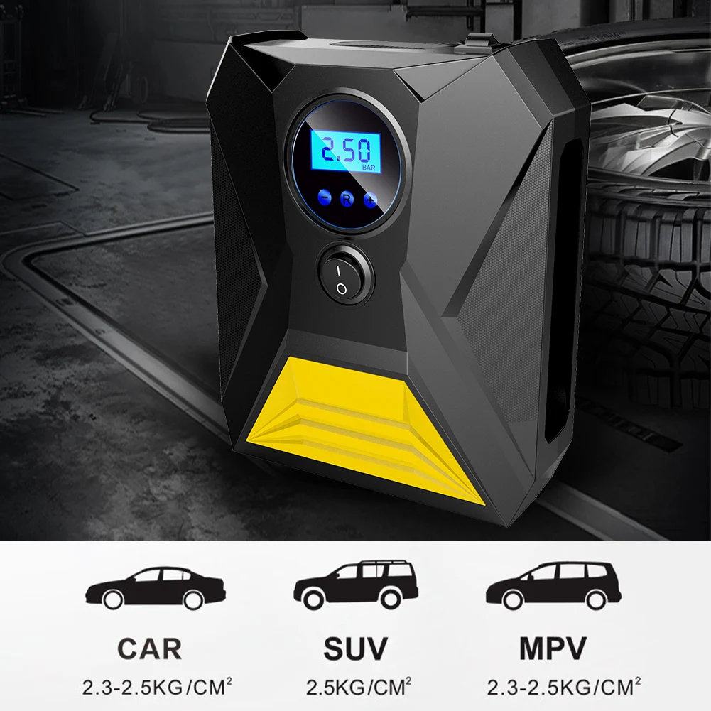 Přenosné auto pneumatika inflator 12V pneumatika čerpadlo vzduch kompresor s LED osvětlení digitální displej cigareta světlejší zátka pro auto SUV MPV